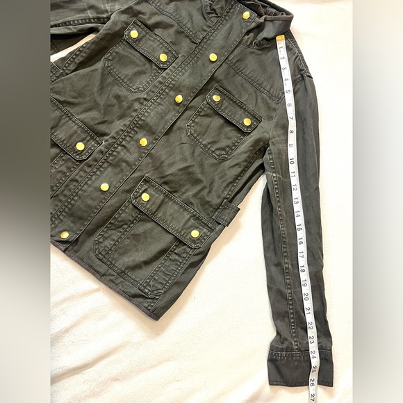 J. Crew Relaxed Boyfriend Field Utility Jacket Army Green Women’s Medium Petite - Picture 8 of 16